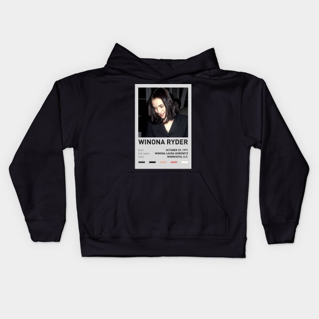 Winona Ryder Kids Hoodie by sinluz